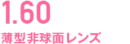 1.60薄型非球面レンズ