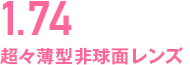1.74超々薄型非球面レンズ